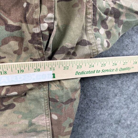 Army Combat Uniform Coat Mens L Jacket Brown Green Camo Flame Resistant FR - Picture 9 of 10